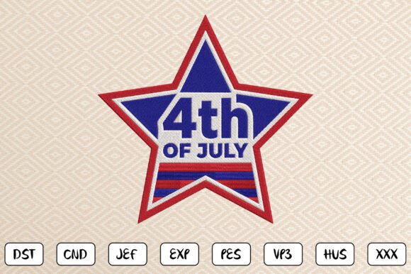 4th of July Star Embroidery Design Review