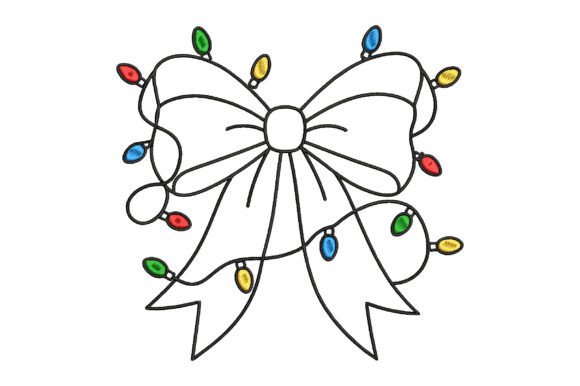 Christmas Lights Bow Embroidery Design Review