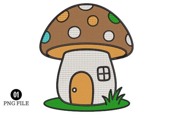 Cute Mushroom House Embroidery Design Review