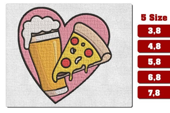 Pizza and Beer Heart Machine Embroidery Review