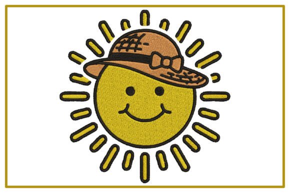 Smiling Sun with Hat Embroidery Design Review